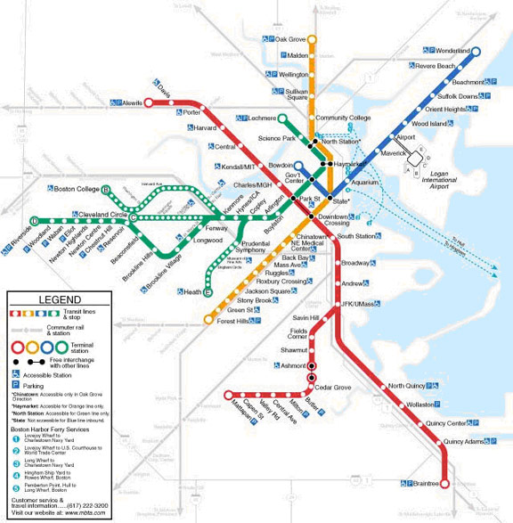 MBTA map